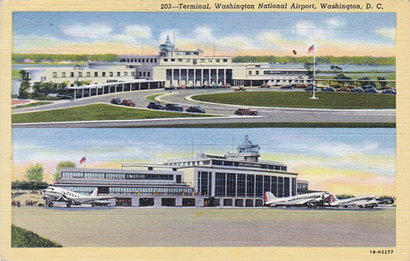 Washington National Airport, postcard 1940s